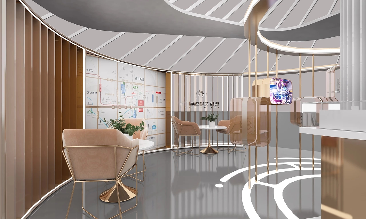 商场一楼德盈房地产展台设计搭建及现场展示案例分析